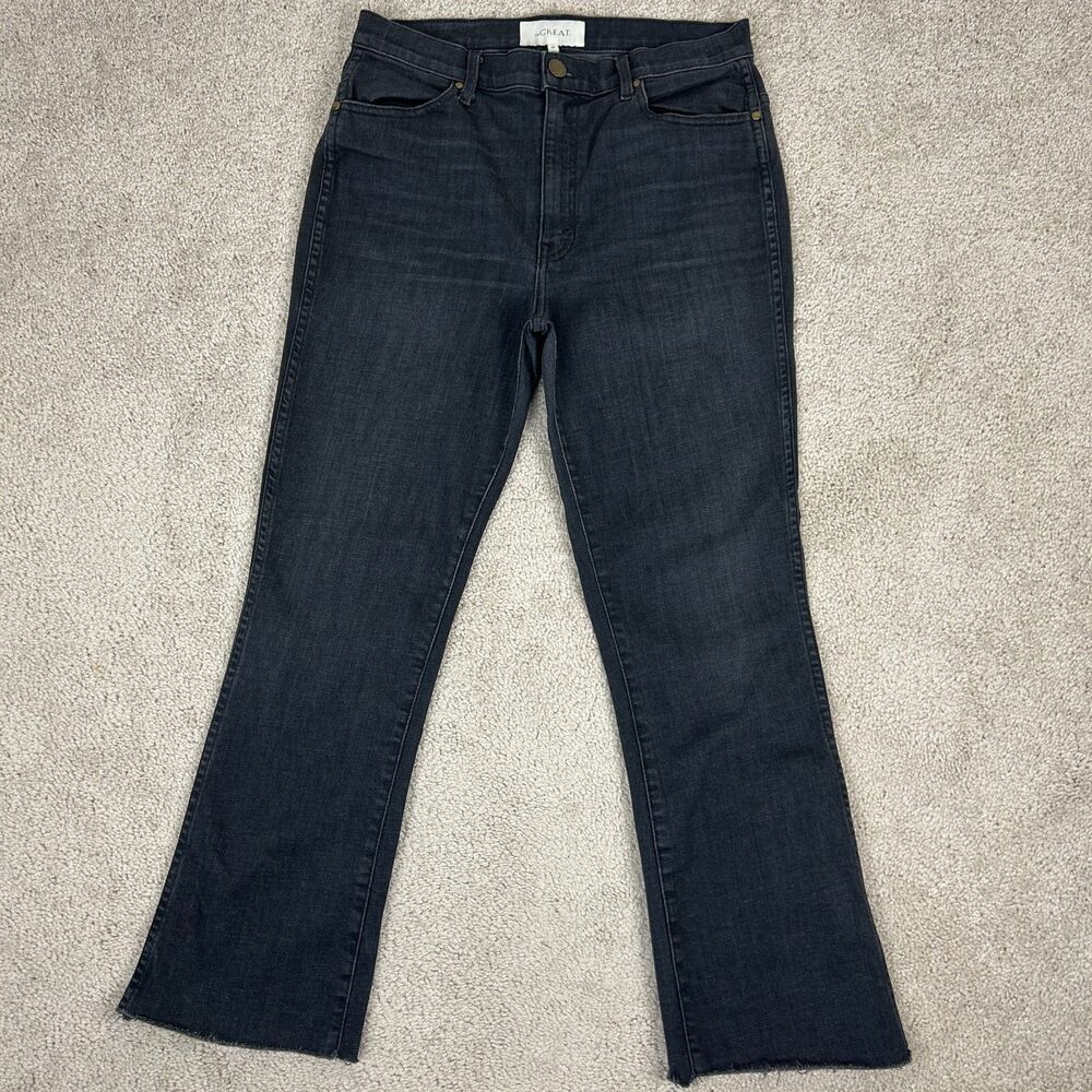 The Great Jeans The Nerd Style Womens Size 30 Black Bootcut Raw Hem Ladies